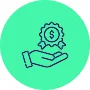 Icono de garantía y financiación para coches de ocasión